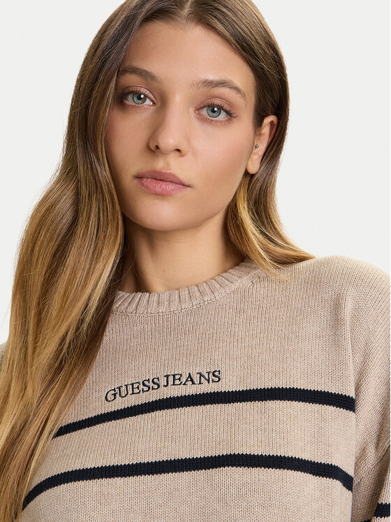 Guess Jeans Guess Jeans Kampsun W5BR03 Z3HM1 Beež Relaxed Fit