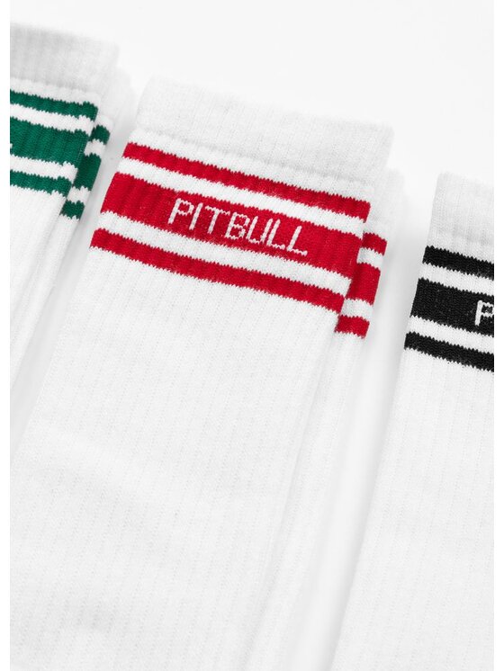 PITBULL PITBULL Skarpety wysokie unisex Skarpety High Crew HILLTOP cienkie 3-pak 35-38 Biały
