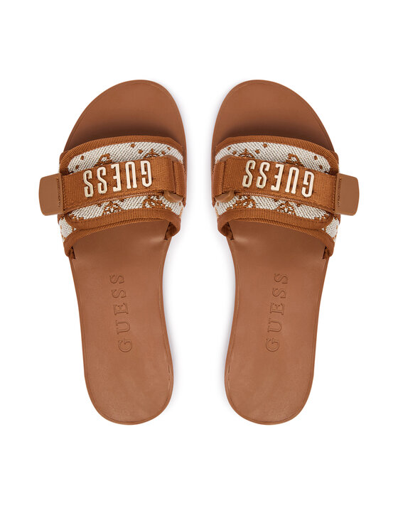 Guess Guess Šľapky FLJEL5 FAB03 Hnedá