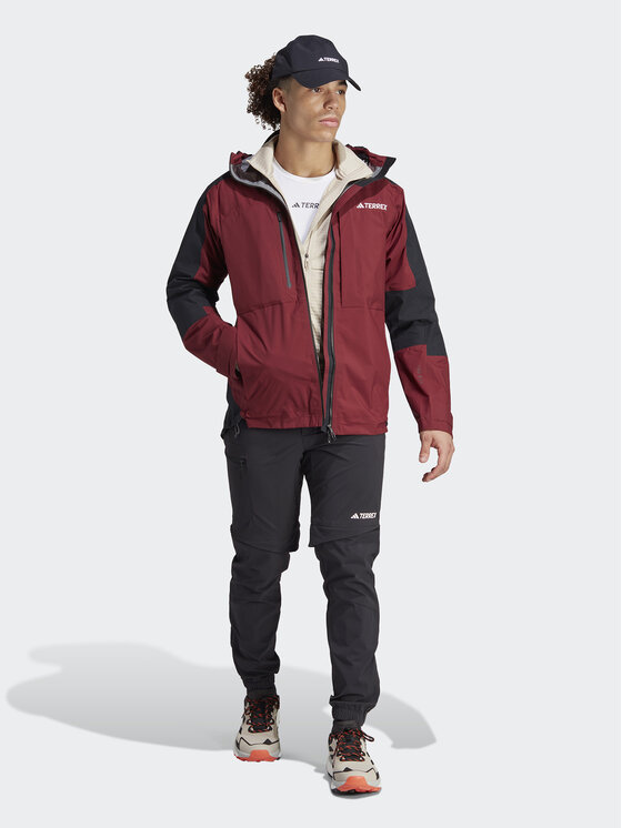 adidas adidas Outdoor jakna Terrex Xploric RAIN.RDY Hiking IB4266 Tamnocrvena Regular Fit