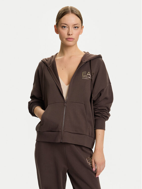 EA7 Emporio Armani EA7 Emporio Armani Tepláková souprava 7W000420 AF12473 U6063 Hnědá Relaxed Fit
