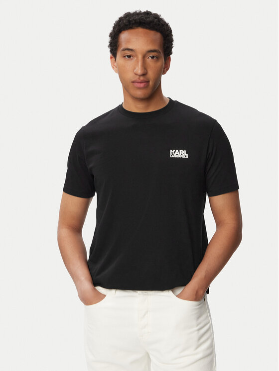 KARL LAGERFELD Tricou 755781 563235 Negru Regular Fit