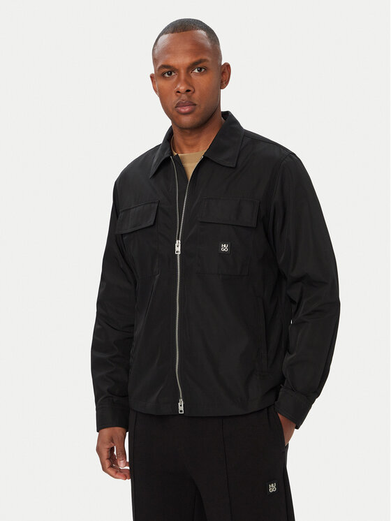 HUGO HUGO Hemdjacke Elack 50564330 Schwarz Oversize