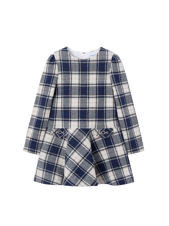 Mayoral Mayoral Плетена рокля 4921 Сив Regular Fit