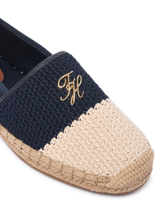 Tommy Hilfiger Tommy Hilfiger Espadrilės Script Crochet Espadrille FW0FW09502 Tamsiai mėlyna