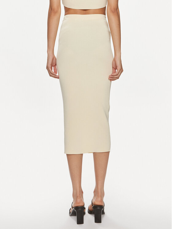 Patrizia Pepe Patrizia Pepe Ceruzaszoknya 2G0974/K021-W362 Ekru Modern Slim Fit