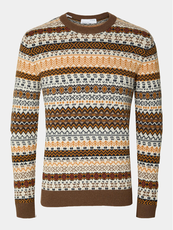 Selected Homme Selected Homme Džemper 16090839 Smeđa Regular Fit
