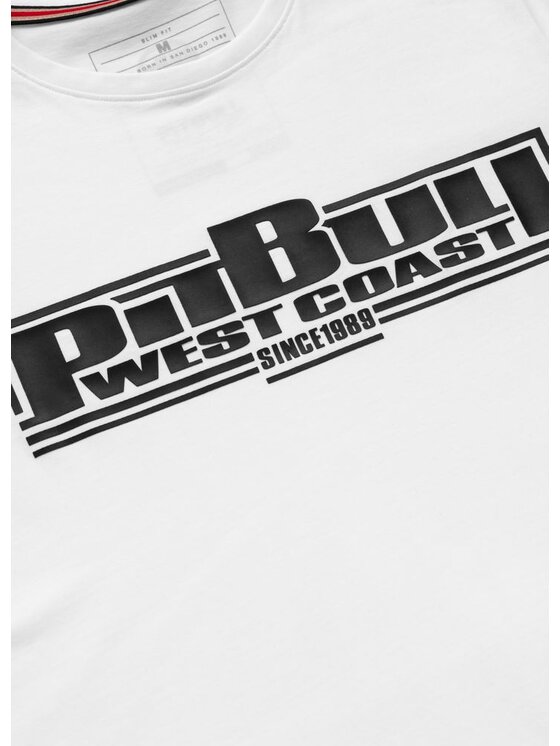 PITBULL PITBULL T-Shirt CLASSIC BOXING Biały Regular Fit