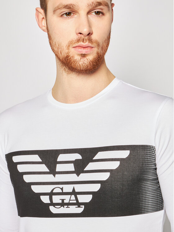 EA7 Emporio Armani EA7 Emporio Armani Longsleeve 6GPT59 PJQ9Z 1100 Biały Regular Fit