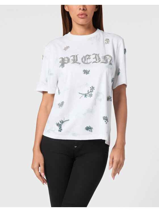 PHILIPP PLEIN PHILIPP PLEIN Tričko 21693 Modrá Over Fit