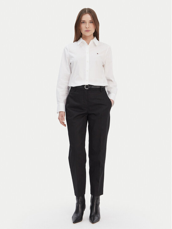 Tommy Hilfiger Tommy Hilfiger Cămașă WW0WW43577 Alb Regular Fit