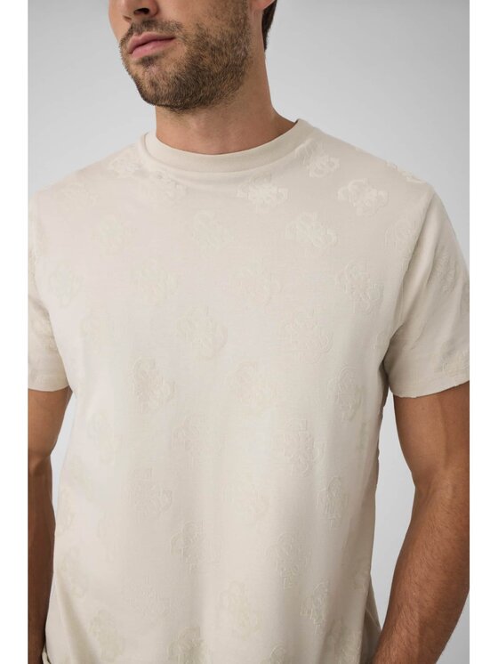 Guess Guess T-Shirt 184972 Beżowy Classic Fit
