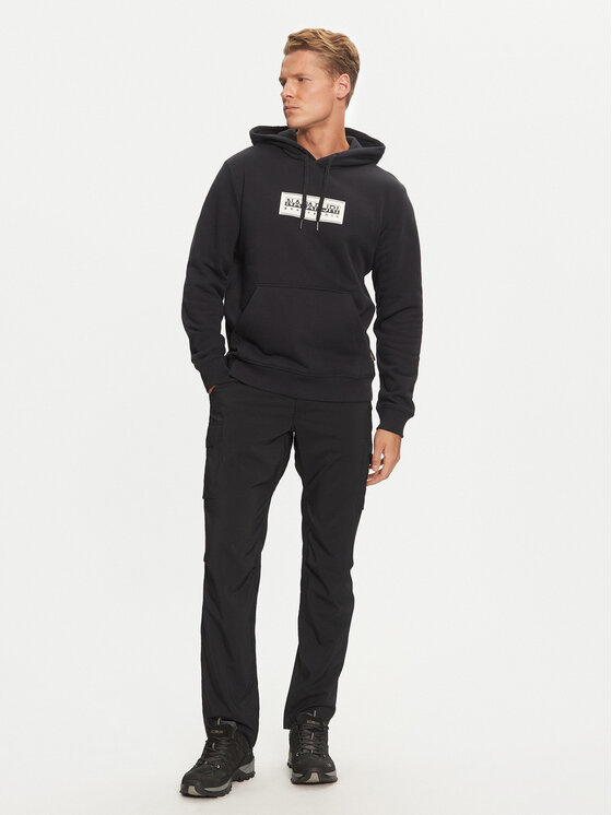 Napapijri Napapijri Μπλούζα B-Box Logo NP0A4I19 Μαύρο Regular Fit