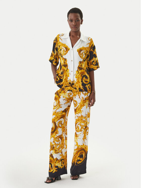 Versace Jeans Couture Versace Jeans Couture Szövet nadrág 80HAA1P2 NS833 Sötétsárga Regular Fit