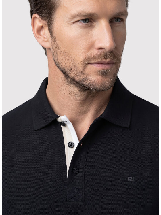 Pako Lorente Pako Lorente Polo P26WN-TX-007 Czarny Regular Fit