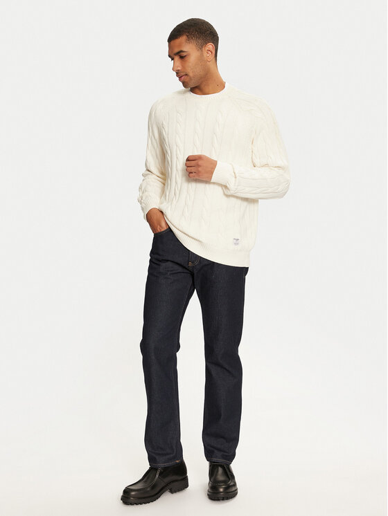 Pepe Jeans Pepe Jeans Pulover Camdem PM702455 Alb Regular Fit