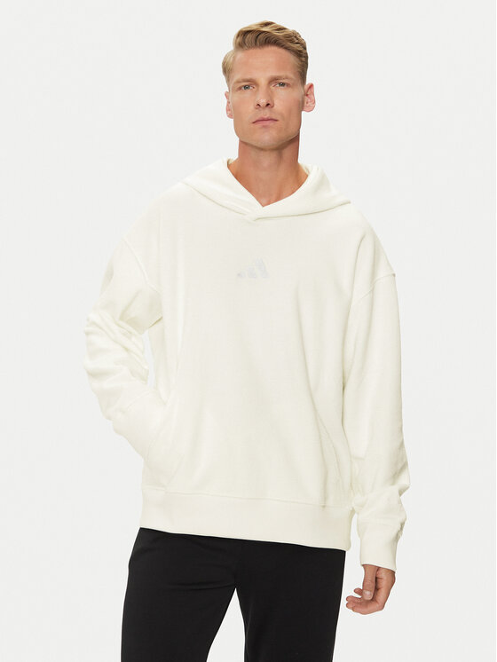 adidas Bluză Elevated ALL SZN Terry Loop IY6577 Alb Loose Fit