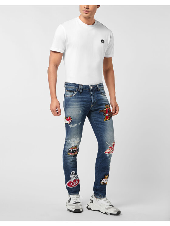 PHILIPP PLEIN PHILIPP PLEIN Jeansy 25907 Niebieski Straight Leg