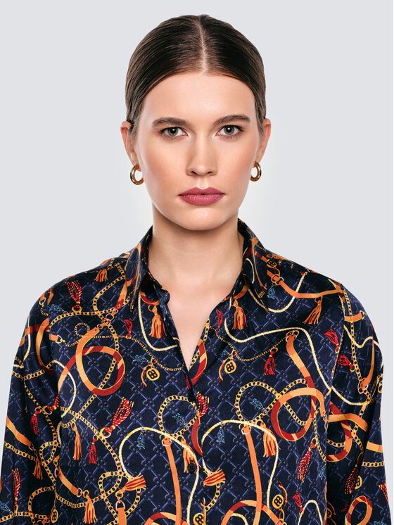 BIG STAR BIG STAR Koszula DORTA Granatowy Basic Fit