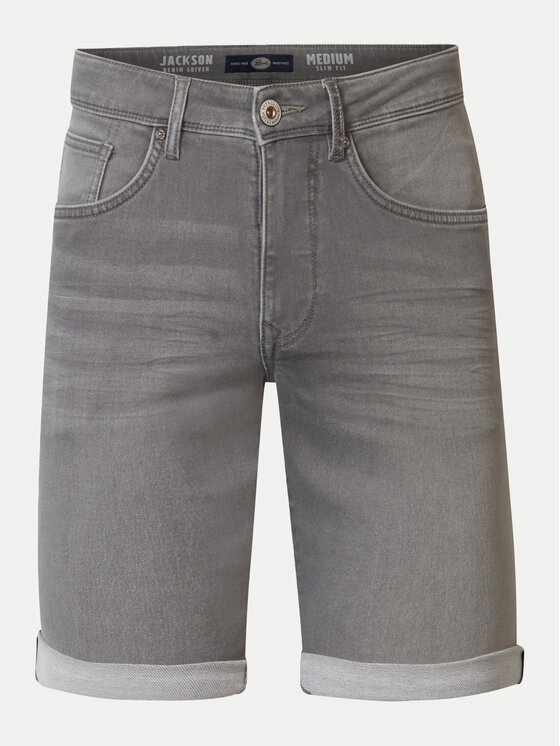 Petrol Industries Džínsové šortky M-1040-SHO001 Sivá Slim Fit