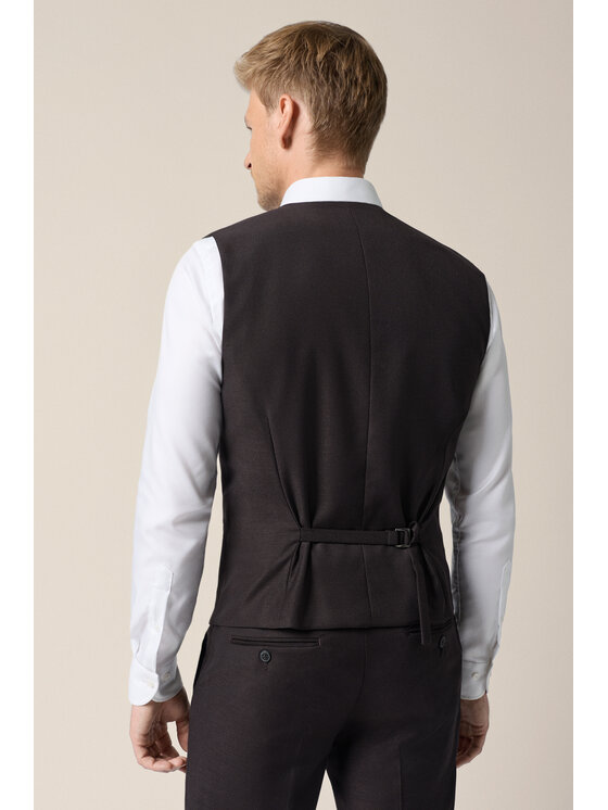 Lancerto Lancerto Kamizelka garniturowa Brescia KA073126000001 Brązowy Slim Fit