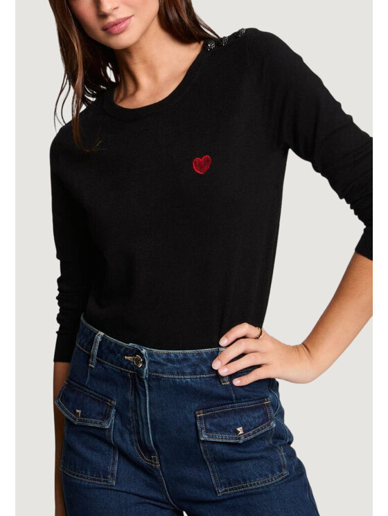 Morgan De Toi Morgan De Toi Maglione 251-MKISS Nero Casual Fit