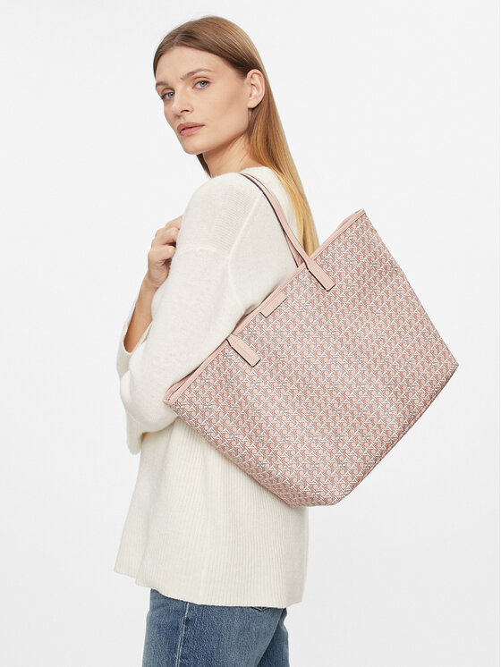 Tory Burch Tory Burch Borsetta Basketweave Tote 145634 Rosa