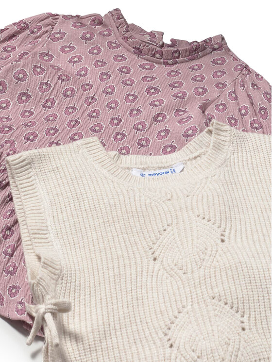 Mayoral Mayoral Set Pullover und Kleid 2913 Rosa Regular Fit