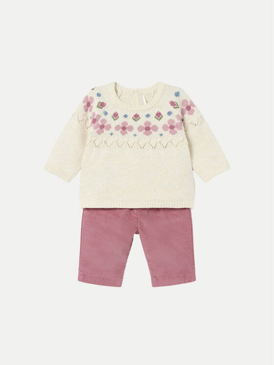 Mayoral Mayoral Completo pullover e pantaloni di tessuto 2519 Rosa Regular Fit
