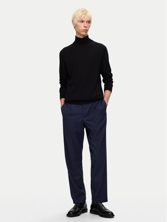 Selected Homme Selected Homme Spodnie materiałowe 16094358 Granatowy Tapered Fit
