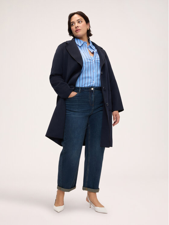 Fiorella Rubino Fiorella Rubino Płaszcz zimowy 0001L000053N034 Niebieski Regular Fit