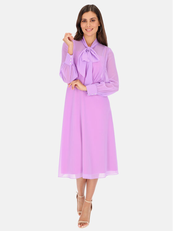 L’AF L’AF Sukienka koktajlowa Jenni Fioletowy Slim Fit