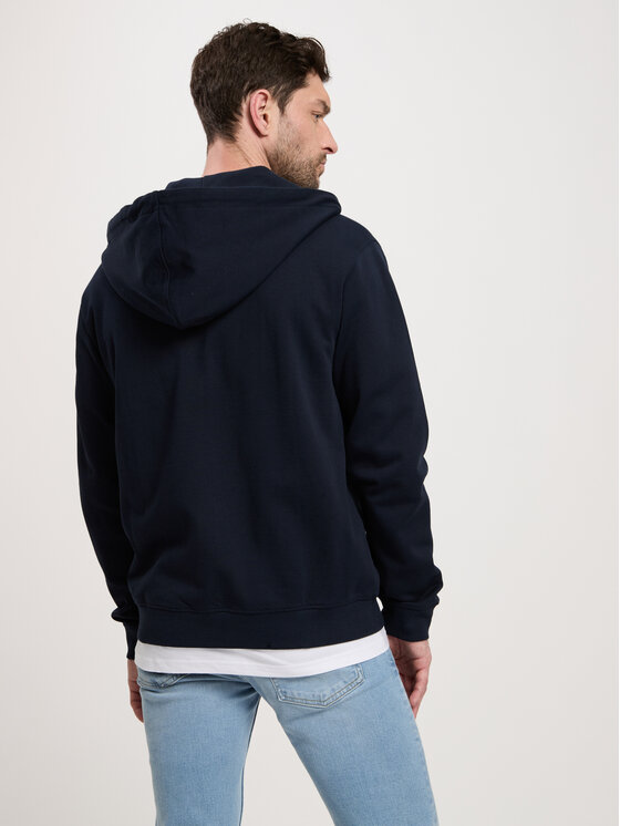 Cross Jeans Cross Jeans Bluza 25453-001 Granatowy Zipped Hoodie Fit