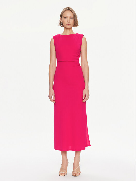 TWINSET TWINSET Koktejlové šaty 241TE2057 Růžová Regular Fit