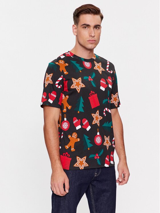 Jack&Jones T-krekls 12246604 Melns Standard Fit