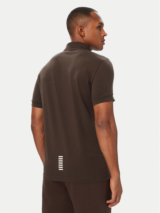 EA7 Emporio Armani EA7 Emporio Armani Polo 8NPF14 PJVQZ U6027 Tamno smeđa Regular Fit
