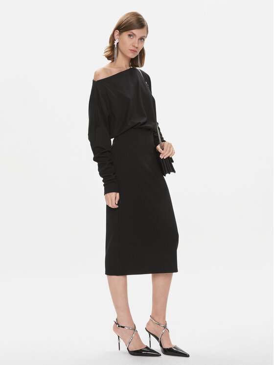 PINKO Pinko Haljina za svaki dan Bolt 102291 A1CT Crna Regular Fit