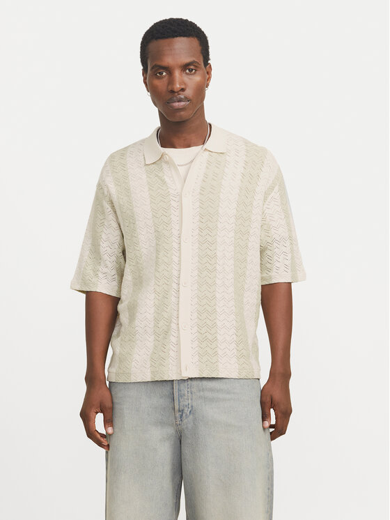 Jack & Jones Jack & Jones Cămașă Tyler 12272863 Écru Loose Fit
