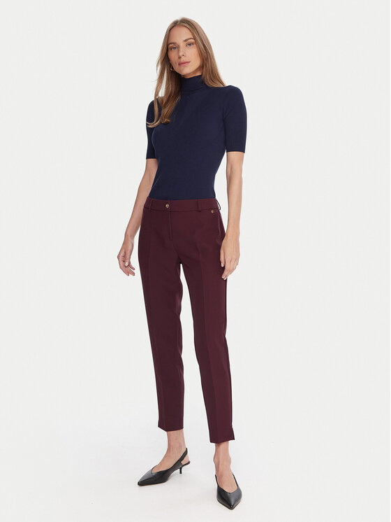 Maryley Maryley Pantaloni de damă 25IB52Z/M17/43BU Vișiniu Regular Fit