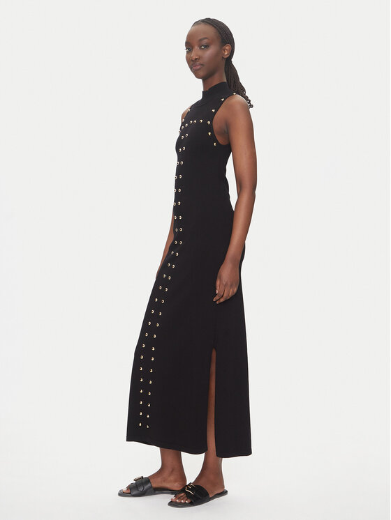 LOLA CASADEMUNT LOLA CASADEMUNT Kootud kleit LS2516004 Must Regular Fit