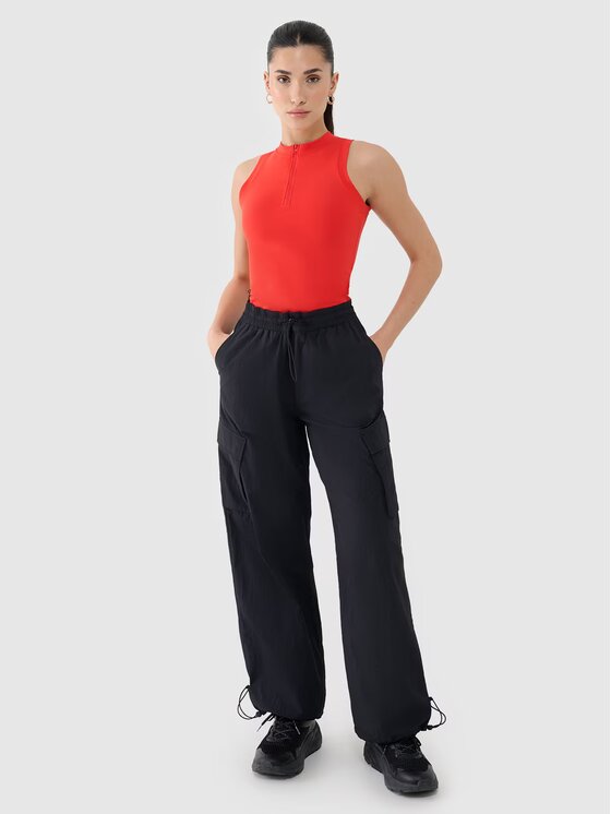 4F 4F Tričko 4FRSS25TSLEF221-62S Červená Slim Fit