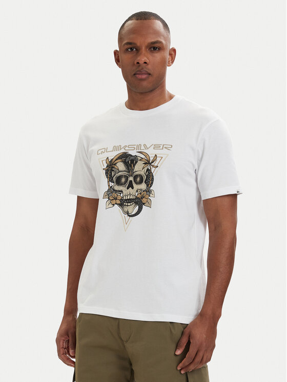 Quiksilver Quiksilver Tričko Core Skull EQYZT08176 Biela Regular Fit