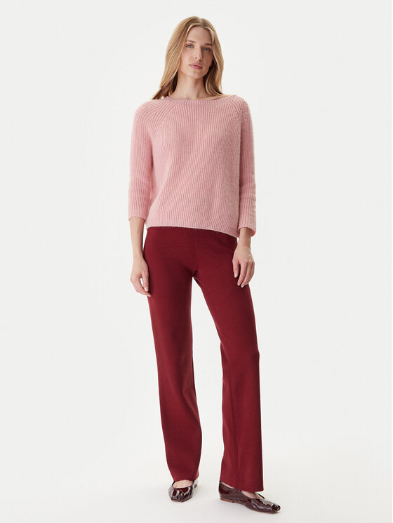 Vero Moda Vero Moda Strickhose Gold Art 10332174 Dunkelrot Loose Fit