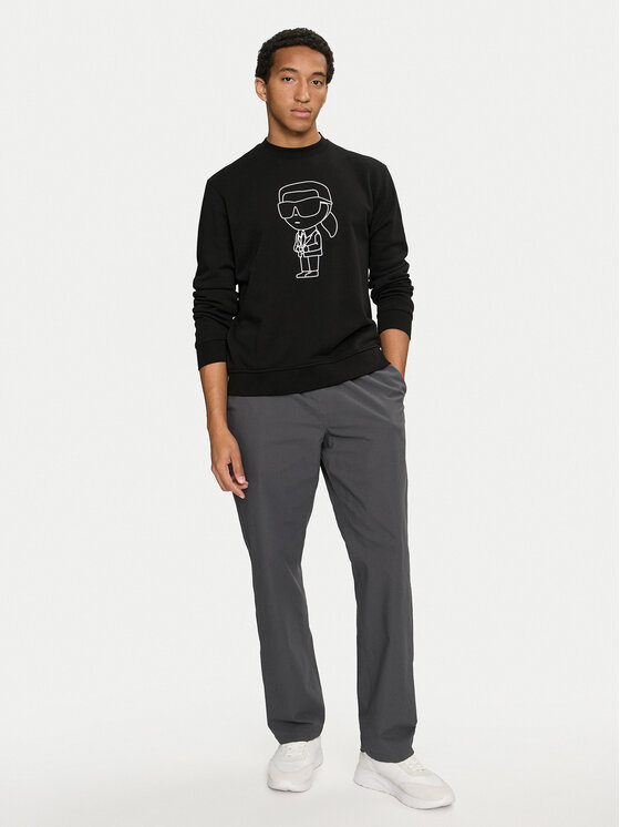 KARL LAGERFELD KARL LAGERFELD Majica dugih rukava 705034 544910 Crna Regular Fit