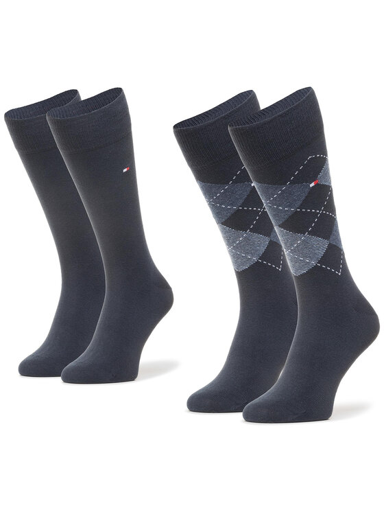 Tommy Hilfiger Tommy Hilfiger Dlouhé ponožky 100001495 Tmavomodrá