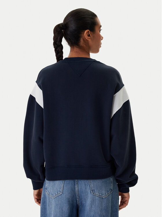 Tommy Jeans Tommy Jeans Mikina Varsity DW0DW22365 Tmavomodrá Boxy Fit