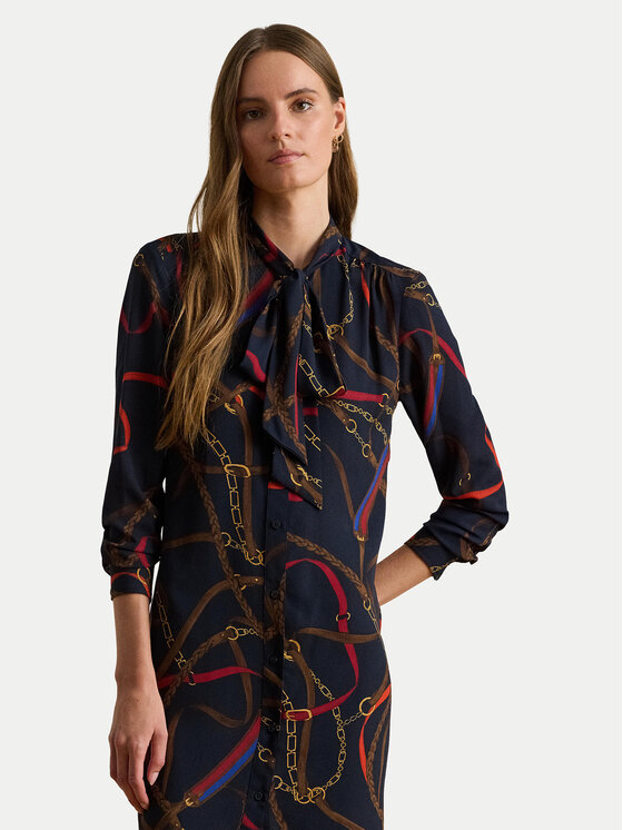 LAUREN RALPH LAUREN LAUREN RALPH LAUREN Sukienka koszulowa 200P03552001 Granatowy Regular Fit