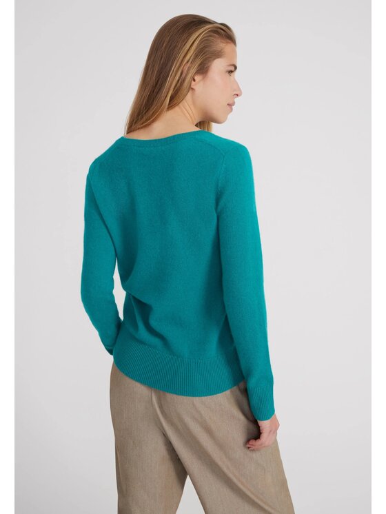 Style Republic Style Republic Sweter Kaszmir Zielony Comfort Fit