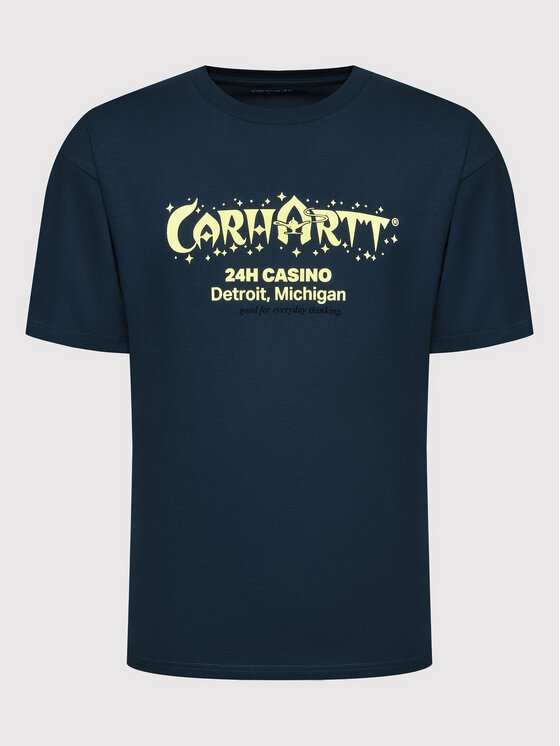 Carhartt WIP Carhartt WIP Tričko Casino I030171 Tmavomodrá Loose Fit