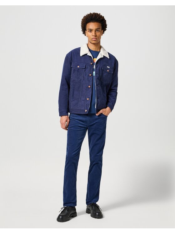 Wrangler Wrangler Kurtka przejściowa SHERPA JACKET Granatowy Regular Fit